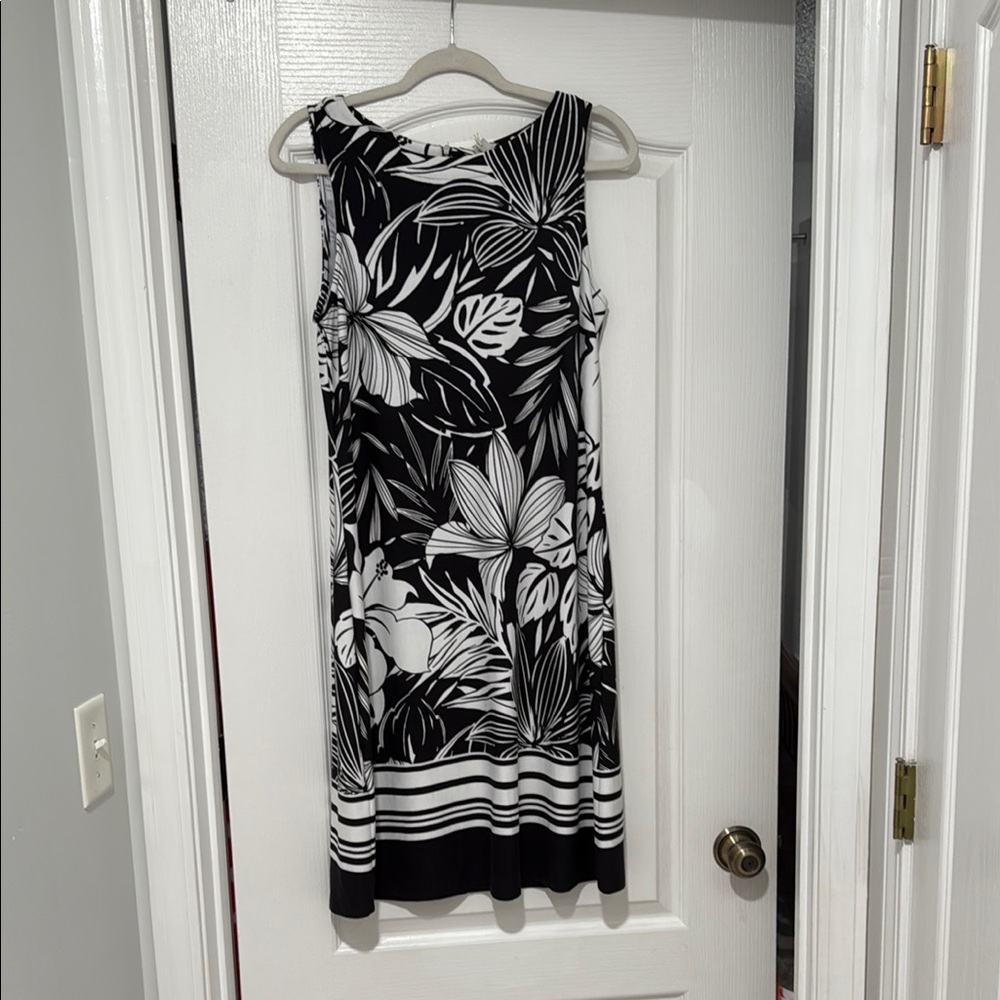 Tommy Bahamas Floral Black and White Dress